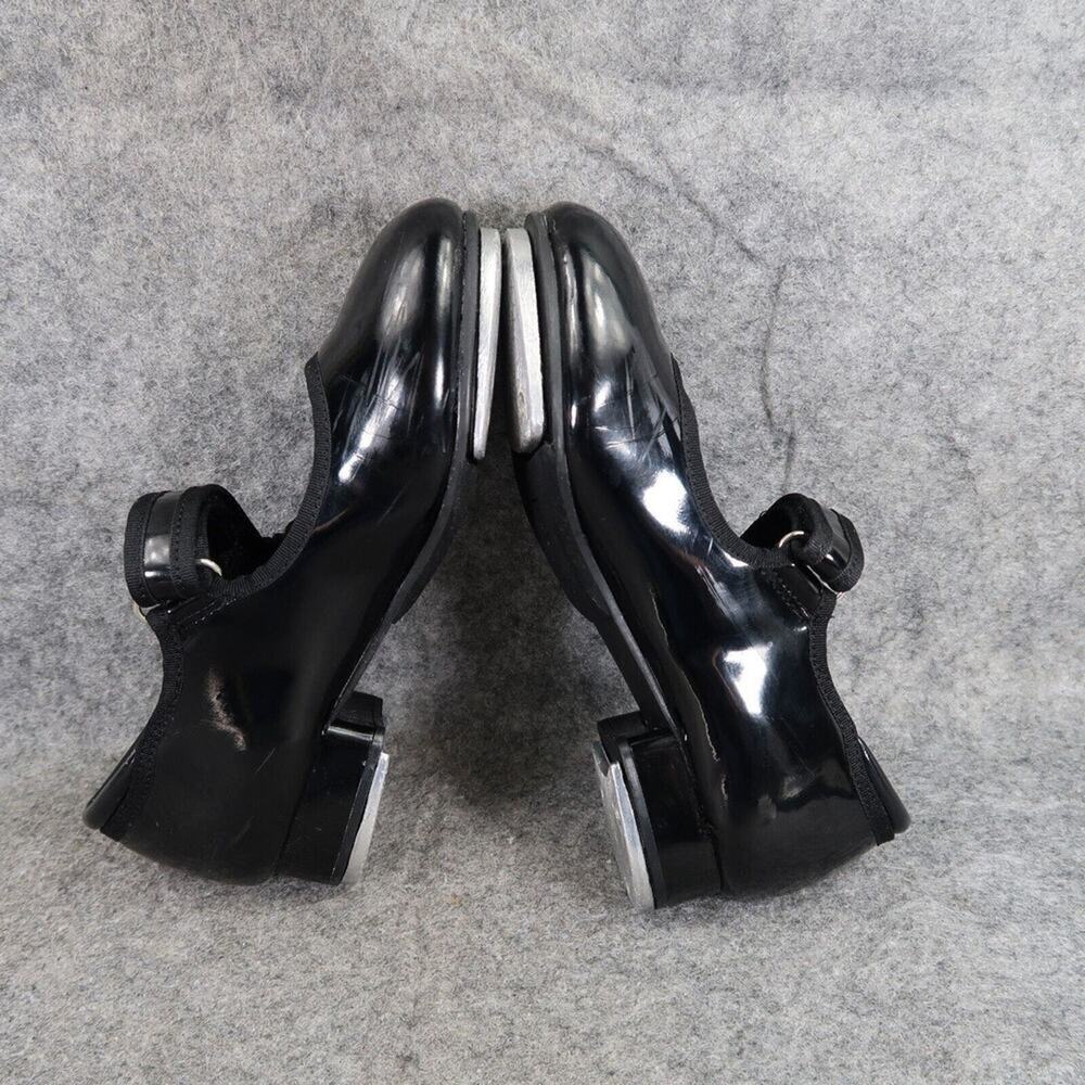 Tap Shoes Girls 12.5 Mary Jane Dance Black Patent Adjustable Strap Classic Kids - Picture 11 of 15